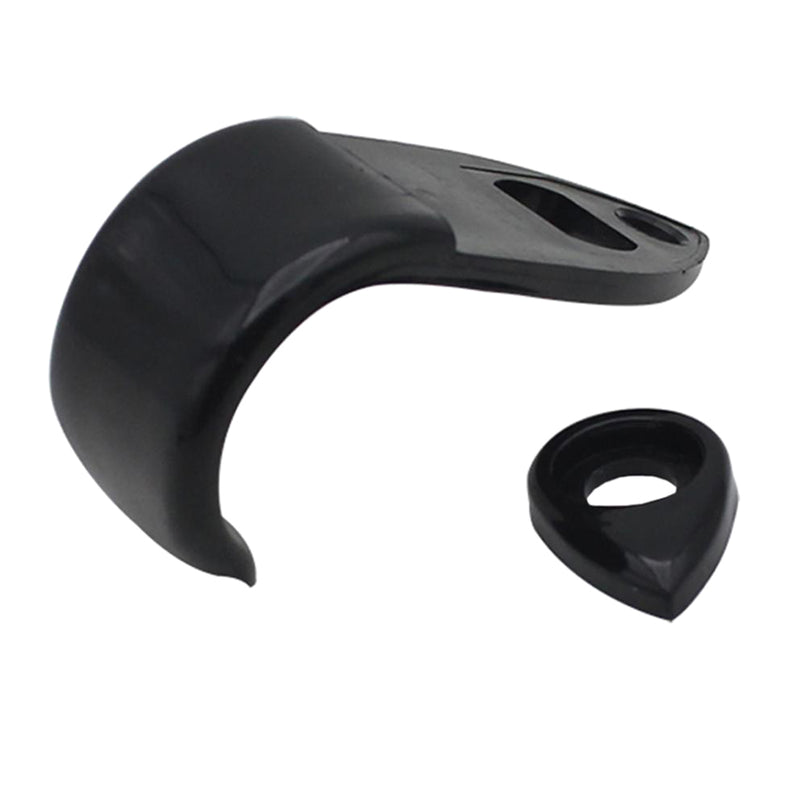 1 Set Metal Saxophone Thumbrests Sax Thumb Finger Support Cushion Pretector Black for Saxophonist