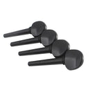 Handmade 4 Pieces Ebony Cello Tuning Pegs Tuners DIY for 3/4 4/4 Size Cellos Accessory