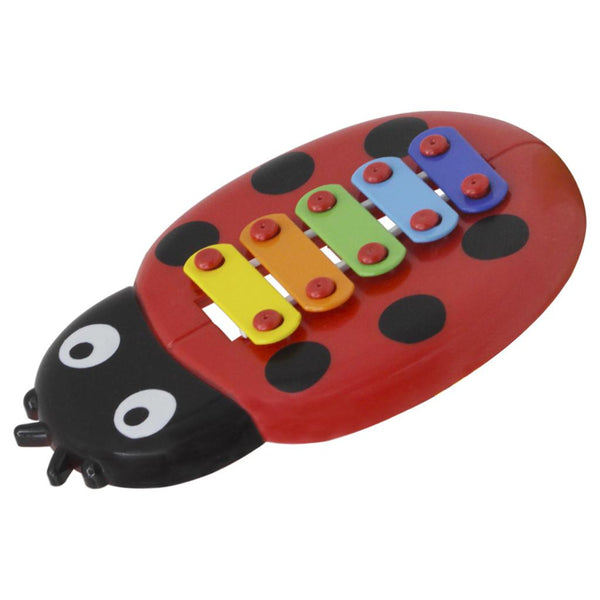1 Set 5-notes Handheld Ladybug Xylophone Piano Toy Children Musical Toys