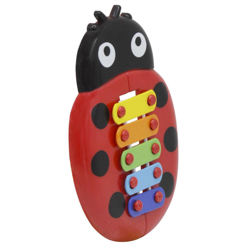 1 Set 5-notes Handheld Ladybug Xylophone Piano Toy Children Musical Toys