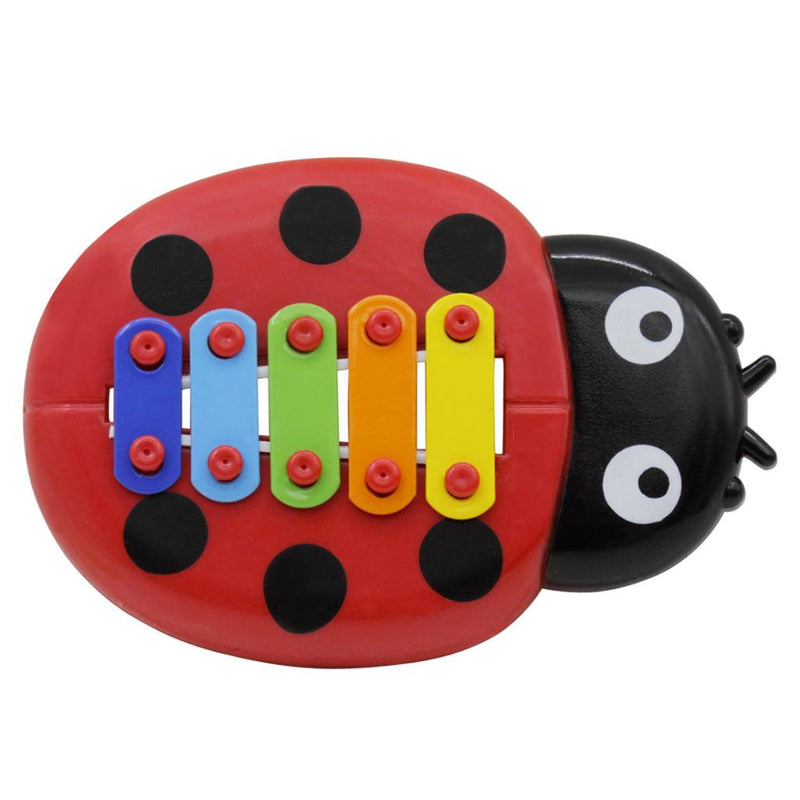 1 Set 5-notes Handheld Ladybug Xylophone Piano Toy Children Musical Toys
