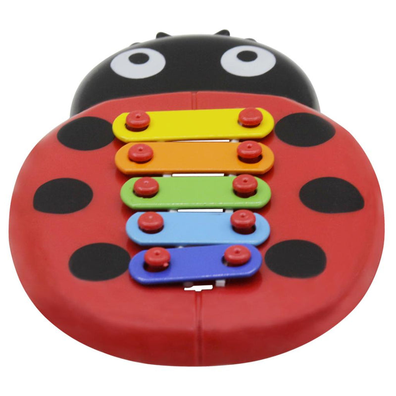 1 Set 5-notes Handheld Ladybug Xylophone Piano Toy Children Musical Toys