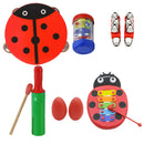 Finest 1 Set Wooden Cartoon Percussion Instrument Toys Set Kids Toddler Musical Toys Gift