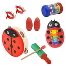 Finest 1 Set Wooden Cartoon Percussion Instrument Toys Set Kids Toddler Musical Toys Gift