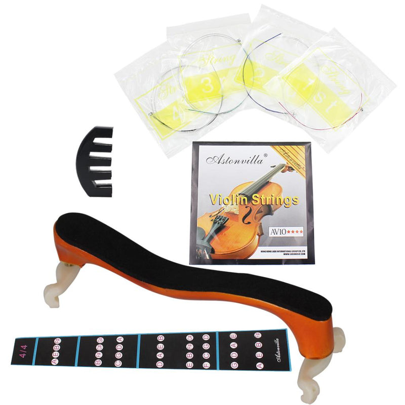 1 Set 4/4 Full Size Violin Replacement Shoulder Rest String 5 Forks Mute Fingerboard Marker for Violinist
