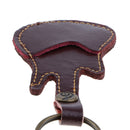 Soft Leather Guitar Pick Holder Plectrum Case Bag Guitar Shape Design 10 x 5cm
