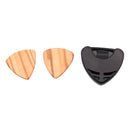 2 Pieces Wood Guitar Pick w/ Holder Acoustic Guitar Replacement Accessory
