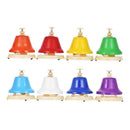 Colorful 8 Note Hand Bell Rhythm Toy Alter Distinct Tone Bell for Beginner