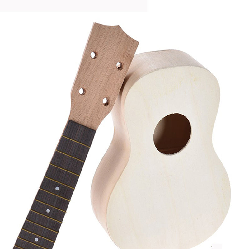 1 Set Maple Wood Unfinished 21inch Ukulele Kits Hawaii Guitar Blank Material