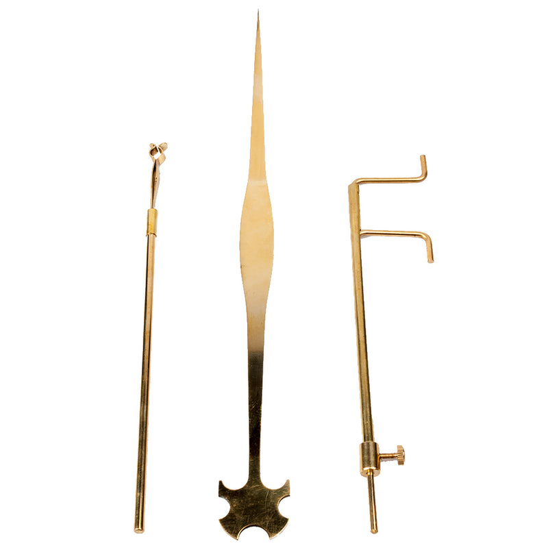 1 Set Copper Sound Post Gauge Measurer with Retriever Clamp & Setter for 4/4 Cello Repair Tools