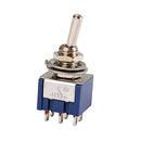 Durable SPDT 6pin ON-ON 2 Position 125V Latching Switch for Musical Instruments