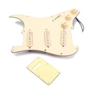 Vintage Electric Guitar SSS Prewired 3 Single Coil Pickup Pickguard with Back Plate Set