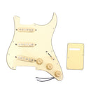 Vintage Electric Guitar SSS Prewired 3 Single Coil Pickup Pickguard with Back Plate Set