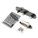 Black 3 Way Prewired Control Plate Bridge Replacement Accessory for Tele TL Guitar
