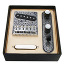 Black 3 Way Prewired Control Plate Bridge Replacement Accessory for Tele TL Guitar