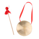 1 Set Copper Cymbal Chinese Gong with Mallet Traditional Instrument Toys