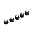 5Pcs Volume Tone Control Rotary Knobs for Guitar Effect Amp Black&White
