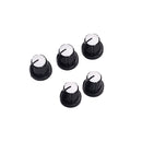 5Pcs Volume Tone Control Rotary Knobs for Guitar Effect Amp Black&White