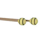 1 Pair Yellow Yarn Head Marimba Mallets with Beech Handle for Keyboard Percussion Instrument