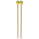 1 Pair Yellow Yarn Head Marimba Mallets with Beech Handle for Keyboard Percussion Instrument