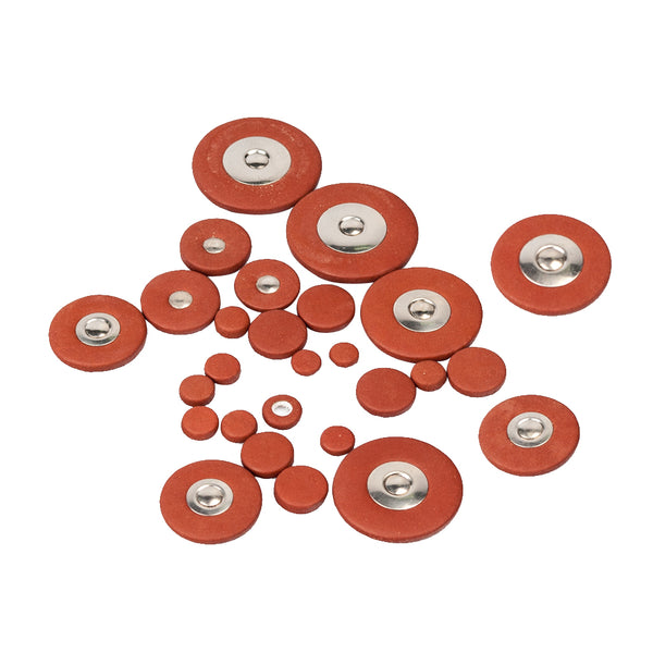 1 Set/27 Pcs Soprano Saxophone Sax Leather Pads for Wind Instrument Parts