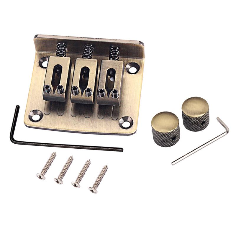 1 Set Guitar Roller Saddle Bridge for 3 String Cigar Box Guitar Accessories