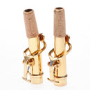 1 Set Bb Soprano Sax Neck+Cleaning Cloth+Cork Grease for Wind Instrument Parts