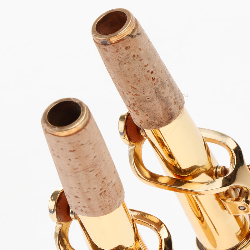 1 Set Bb Soprano Sax Neck+Cleaning Cloth+Cork Grease for Wind Instrument Parts