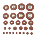28pcs Soprano Saxophone Pads Sax Leather Pads Replacement for Saxophone Accessory