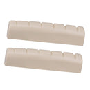 2 Pieces Left Handed Acoustic Guitar Nut Slotted for Guitar Parts Accessories 44x6x9.8-9mm