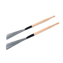 1 Pair Drum Steel Wire Brushes Perform Wooden Drumsticks Drum Mallets 362mm/14.25inch