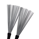 1 Pair Drum Steel Wire Brushes Perform Wooden Drumsticks Drum Mallets 362mm/14.25inch