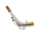 Durable Metal Nickel Plating Sax Neck for Eb Alto Saxophone Perform Practice Accessory