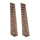 2 Pieces Rosewood 15 Frets Uke Fretboard Fingerboard for 21inch Soprano Ukulele Replacement Parts