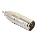 XLR 3Pin Male to RCA Male Audio Adapter Converter Connector for Microphone