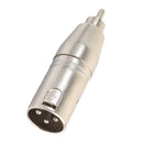 XLR 3Pin Male to RCA Male Audio Adapter Converter Connector for Microphone