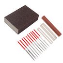 Guitar File Fret Nut Saddle Slot Grinding Set + Whetstone + Sandpaper Block