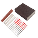 Guitar File Fret Nut Saddle Slot Grinding Set + Whetstone + Sandpaper Block
