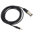 Black 3.5mm Male to XLR 3Pin Male Mic Audio Cable for Electric Guitar Amplfier