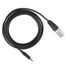 Black 3.5mm Male to XLR 3Pin Male Mic Audio Cable for Electric Guitar Amplfier