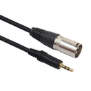 Black 3.5mm Male to XLR 3Pin Male Mic Audio Cable for Electric Guitar Amplfier