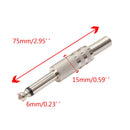 Durable 5pcs Alloy Monaural 6.35mm TRS Adapters for Microphone Electric Guitar Parts