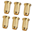6 Pieces Metal Strings Through Body Mounting Ferrules for Electric Guitar Replacement Parts