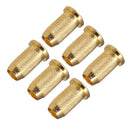 6 Pieces Metal Strings Through Body Mounting Ferrules for Electric Guitar Replacement Parts