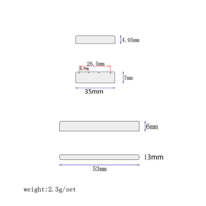 1 Set Plastic Bridge Saddle Nut for Ukulele 4 String Guitar Accessory
