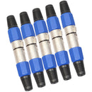 5 Pcs Audio Connector Adapter XLR 3Pin Female MIC Jack Plug for Microphone