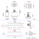 1 Set Copper Dual Rail Single Coil Pickup Humbucker for Electric/Cigar Box Guitar Parts DIY