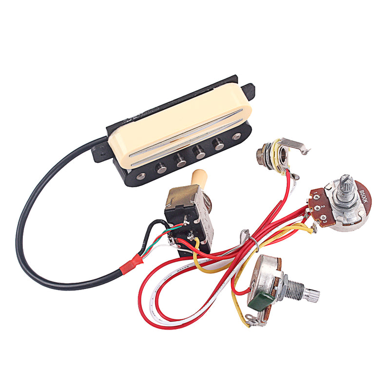 1 Set Copper Dual Rail Single Coil Pickup Humbucker for Electric/Cigar Box Guitar Parts DIY