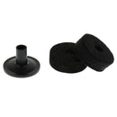 2pcs Drum Set Hi-Hat Cymbal Felts Washers Pads with Cymbal Sleeve Black
