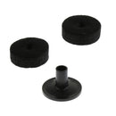 2pcs Drum Set Hi-Hat Cymbal Felts Washers Pads with Cymbal Sleeve Black